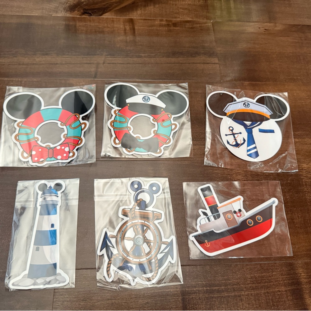 Disney Cruise Door Magnets 6 Pieces Mickey Mouse